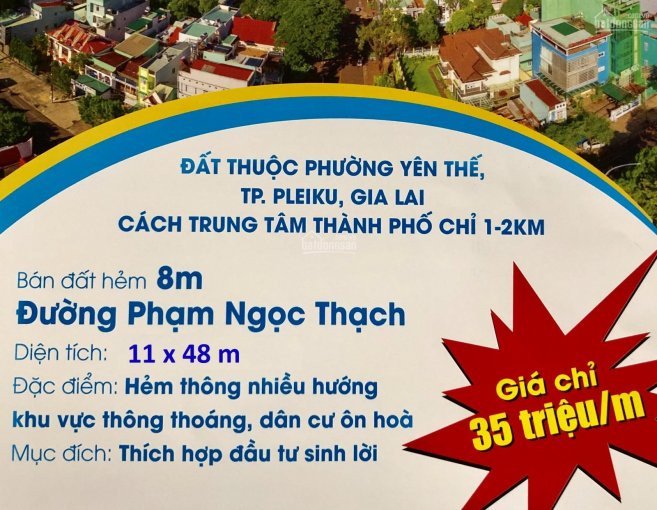 Bán Đất phường Yên Thế  - Pleiku chỉ 35 triệu/m 1