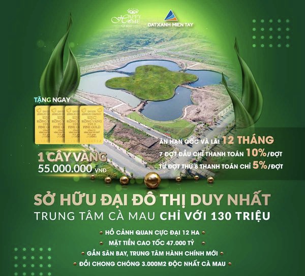 Cần bán Đất dự án Happy Home Cà Mau, Diện tích 100m², Giá 130 Triệu - LH: 0567093839