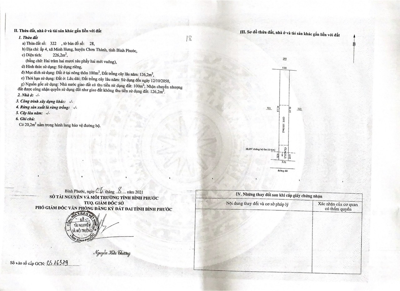 Cần bán Đất đường Quốc Lộ 13, Xã Minh Hưng, Diện tích 250m², Giá 470 Triệu - LH: 0901806395 1