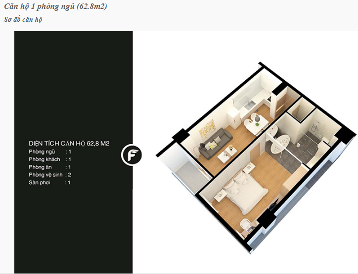 Cho thuê Căn hộ chung cư dự án Khu căn hộ F.Home, Diện tích 64m², Giá 07 Triệu/tháng - LH: 0934960233 10