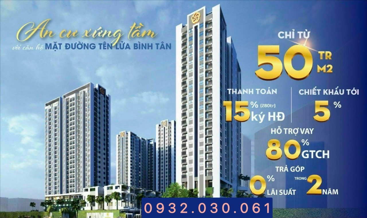 moonlight center point mặt tiền đường tên lửa binh tân , ưu đãi 10 căn đầu tiên giảm 490tr, ck tới 26% 0932030061