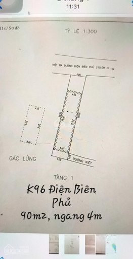 Chính Chủ Bán Nhanh đất 2 Mặt Kiệt ô Tô điện Biên Phủ, 90m2, Giá Tốt 305 Tỷ 2