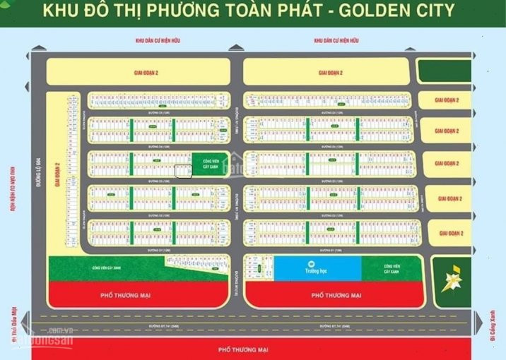 Chính Chủ Bán Nhanh đất Dự án Phương Toàn Phát - Golden City Giá đầu Tư Chỉ Có 560 Triệu Hỗ Trợ Ngân Hàng 50% 1