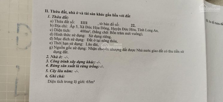 Chính Chủ Bán Nhanh đất đức Hòa Cách Tỉnh Lộ 10  1km đất Thổ Cư Diện Tích 400m2 Sổ Hồng Riêng Lh: 0918551010 2