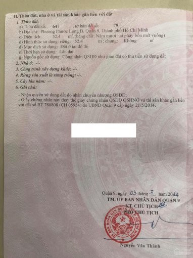 Chính Chủ Bán Nhanh Lô đất Nền Hẻm Xe Hơi Phường Phước Long B- Mặt Tiền đường Rộng 6m 2