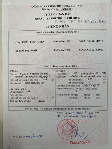 Chính Chủ Bán Nhanh Nhà Hẻm 1422 Htp Nhà Trệt Lầu Nhà Mới Giá 2ty250 2
