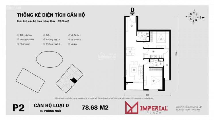 Chính Chủ Cần Bán Nhanh Căn đẹp 2pn Và 79m2 Ban Công Hướng đông Chung Cư 360 Giải Phóng, Giá Bán 2,4 Tỷ 2