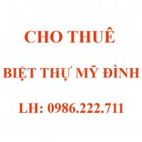 Chính Chủ Cho Thuê Nhanh Biệt Thự Mỹ đình 2 đường Lê đức Thọ, Dt 200m2 X 4 Tầng, Nhà đẹp, Vị Trí đẹp, Giá 30 Tr/th 8