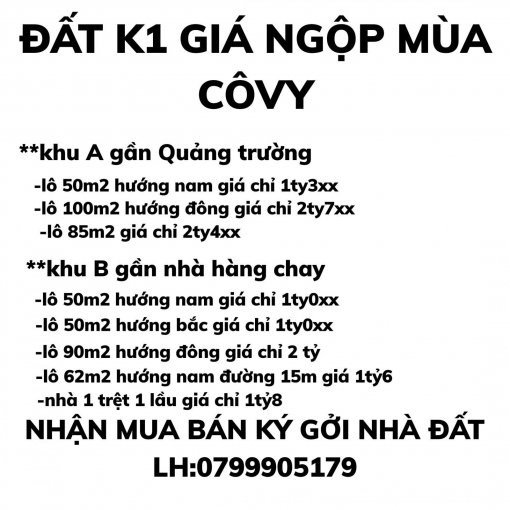 Bán Lô Đất 100m2 Khu A K1 Gần Chợ Đêm Quảng Trường Giá Cắt Lỗ 7