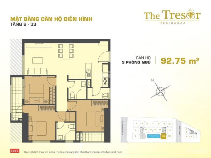 Căn Góc 3pn - The Tresor - 56 Tỷ View Hồ Bơi Căn Góc - 0918753177 2