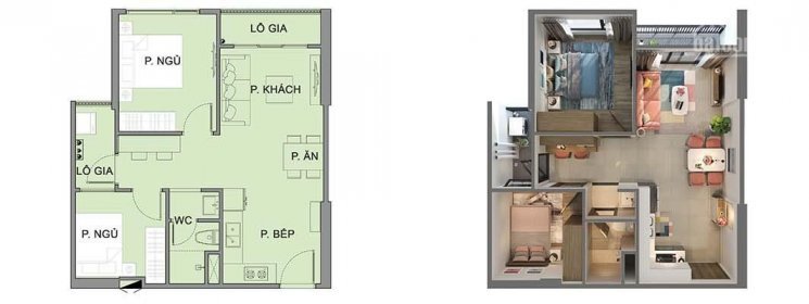 Căn Hộ 2pn 1wc Giá Rẻ Nhất Hướng đông Nam, Nhận Bàn Giao Tháng 11/2020 7