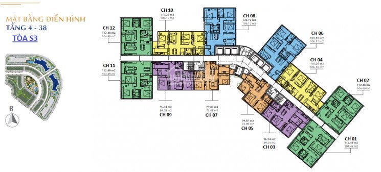 Cc Bán Gấp Ch Sunshine City 1505-s3(73m2), 1506-s2(85m2) 1505-s2(97m2) Giá 32tr/m2,0 9819 1 7 8 83