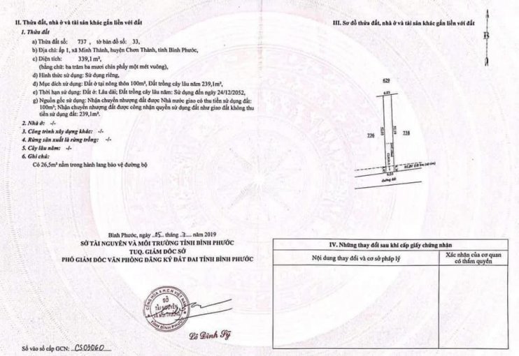 Chính Chủ Bán Nhanh 339m2(6*60)đất Xây Dựng Giá 590tr Trong Khu Dân Cư, Sổ Hồng Riêng Ngay Becamex Chơn Thành 2