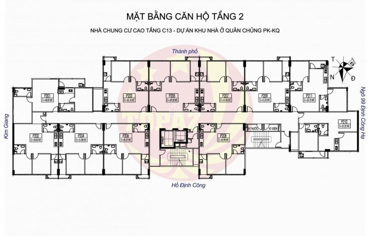 Chính Chủ Bán Nhanh Căn Hộ Chung Cư C13 Phòng Không Không Quân, Căn 05 Dt 69m2 Giá Bán 215tr/m2, Lh 0904516638