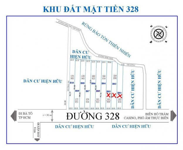 Chính Chủ Bán Nhanh Lô đất Mặt Tiền 328 Biển Hồ Tràm, Sổ Sẵn 100m2 Thổ Cư, Mua Công Chứng Liền