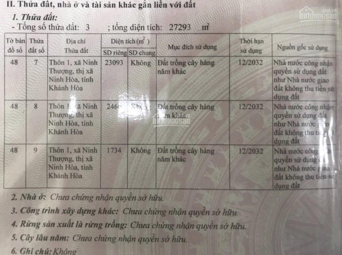 Chính Chủ Bán Nhanh Lô đất Rẫy Cây Hàng Năm 2ha7 Tại Xã Ninh Thượng, Tx Ninh Hòa, Giá đầu Tư 5