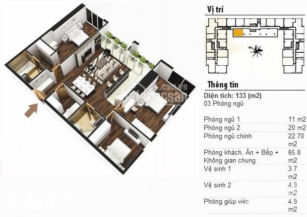 Chính Chủ Cần Bán Gấp Căn 3pn 133m2 Toà A Golden Land Lh: 0986786568 8