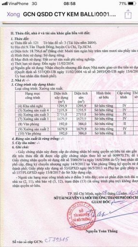 Chính Chủ Cần Bán Khu Nhà Xưởng: 2 Mt Trước Sau Ccn Tân Quy, Xã Tân Thạnh đông, Huyện Củ Chi(dt: 19000m2) 2