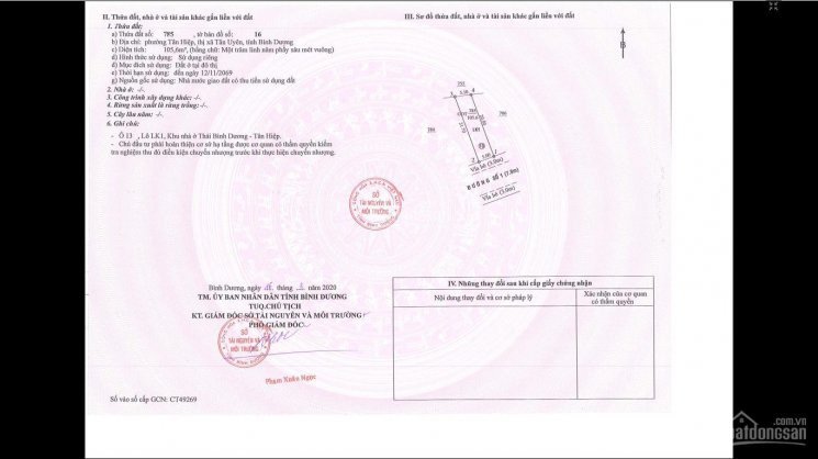 Chính Chủ Cần Tiền Gấp Nên Tôi Cần Bán Lô đất 105m2 Nằm Gần Ubnd Tân Hiệp, Trung Tâm Tx Tân Uyên