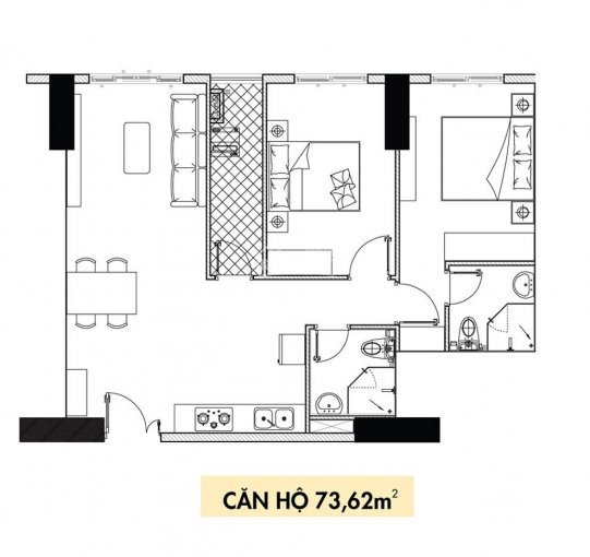 Dọn Vào ở Ngay Căn Hộ Góc đông Nam 73m2 Thiết Kế Siêu đẹp Giá Chỉ 2,337 Tỷ Chủ Nhà Bao Thuế Phí