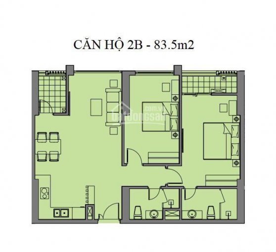 Sở Hữu Căn 2 Pn Diện Tích 68,8m2 Chỉ Với 2,7 Tỷ, Hỗ Trợ Lãi Suất 0% Trong 24 Tháng, Ck 6%, Full Nt 4