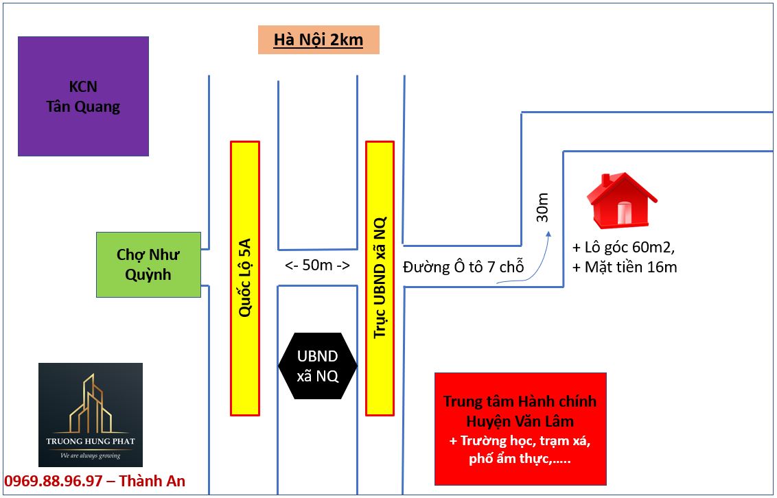 (Hiếm) Bán đất Như Quỳnh, Văn Lâm, Hưng Yên Ô tô, Lô góc 60m2 chỉ 1.x tỷ 2