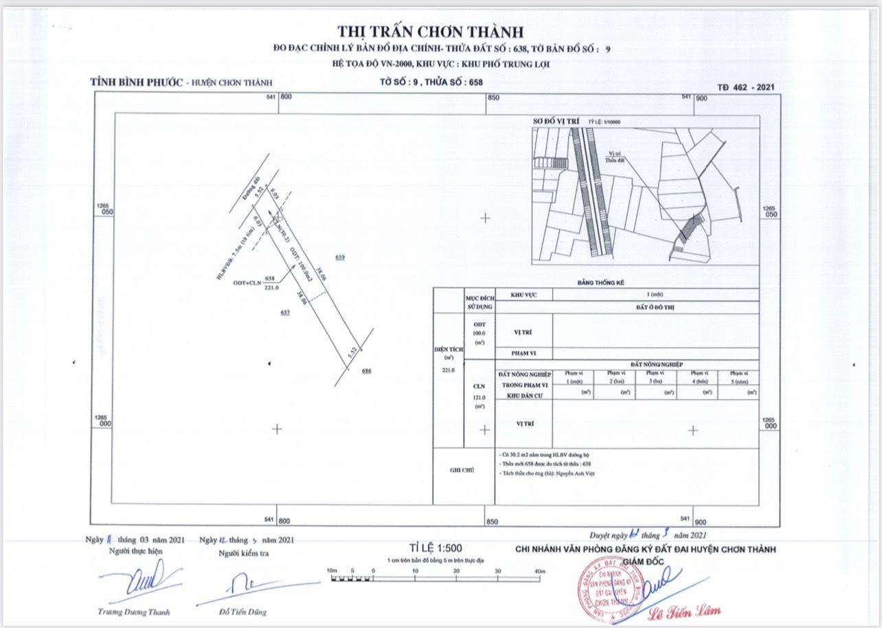 Cần bán Đất nền dự án đường Nguyễn Văn Linh, Thị trấn Chơn Thành, Diện tích 220m², Giá 6 Triệu/m² - LH: 0377421445