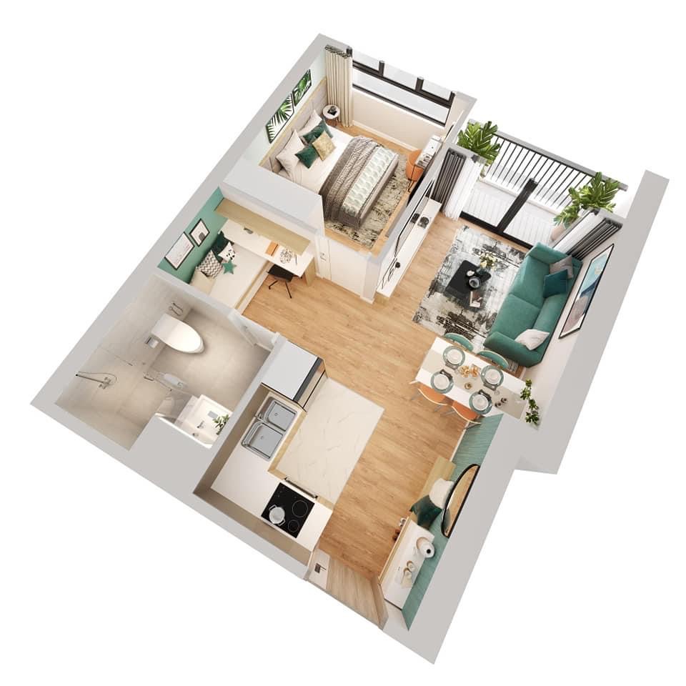 Cần bán Căn hộ chung cư dự án Vinhomes Smart City Đại Mỗ, Diện tích 55m², Giá 1.9 Tỷ - LH: 84962231567