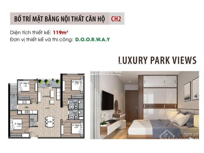 Cắt Lỗ 2 Căn Hộ Siêu đẹp 1208(64m2) Và 2202(118m2) Tại Luxury Park View Chỉ 36tr/m2 0989582529 4