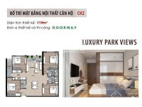 Cắt Lỗ 2 Căn Hộ Siêu đẹp 1208(64m2) Và 2202(118m2) Tại Luxury Park View Chỉ 36tr/m2 0989582529 9