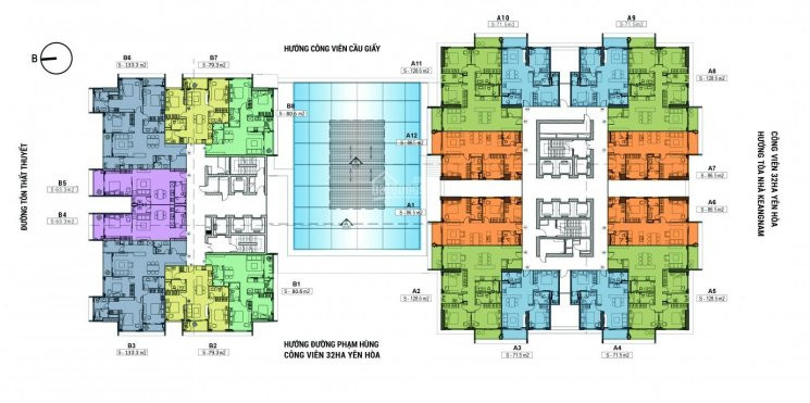 Chính Chủ Bán Nhanh Căn Hộ 1275m2, 3pn, 2wc, View Công Viên Hồ điều Hòa 32ha Yên Hòa, Chung Cư Sky Park Residence 1