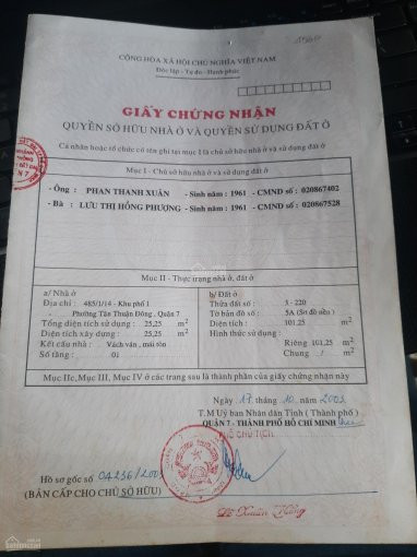 Chính Chủ Bán Nhanh Nhà Hẻm Huỳnh Tấn Phát, Tân Thuận đông, Quận 7, Hướng Tây, Dt: 101m2, Giá: 75 Tỷ(tl) 2