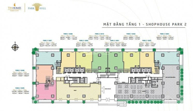 Chính Chủ Cần Bán Shophouse Hoa Hậu đẹp Nhất ở Khu đô Thị Vinhomes Times City Park Hill 3