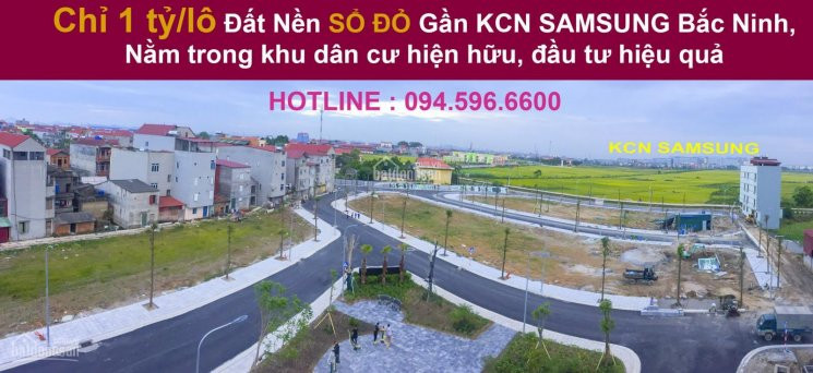 đất Nền Sổ đỏ Sang Tay Ngay Gần Kcn Sam Sung Bắc Ninh Chỉ 1 Tỷ /lô 74m2 1