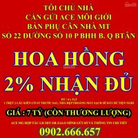 Tôi Chính Chủ 100% Cần Bán Nhà đẹp đs10, P Bhh B, Quận Bt Hh 2% Cho Ace Môi Giới Kiếm Khách Giùm 8