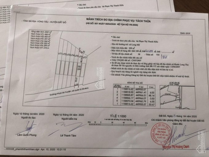 2 Lô Liền Kề Rẻ Nhất đường Nguyễn Huệ, đất đỏ, Bà Rịa Vũng Tàu, 299m2 Có Sẵn 100m Tc Giá 660tr 6