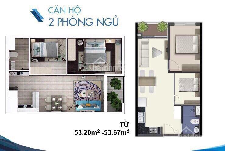 Căn Hộ Q7 Sài Gòn Riverside Complex Quận 7 Giá 1,7 Tỷ/căn 2 Phòng Ngủ 6