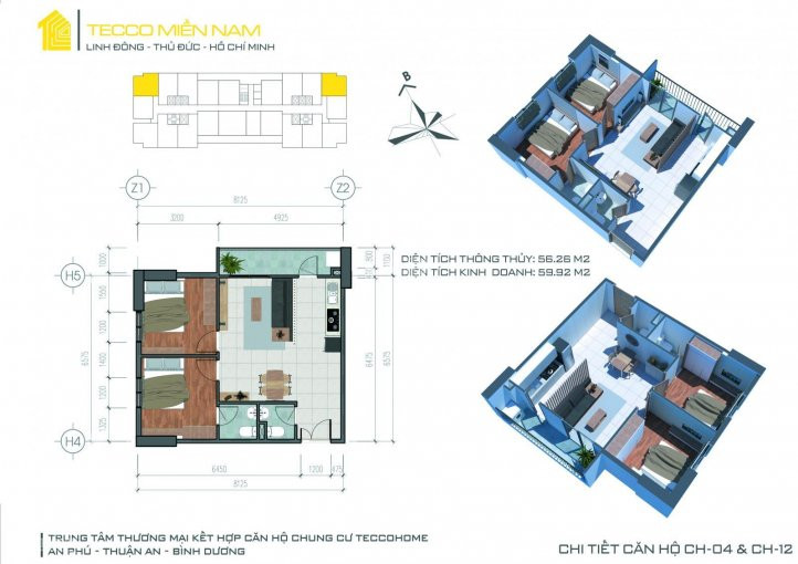 Căn Hộ Tecco Home Bình Dương, Hơn 1tỷ/căn 2pn Tt 300 Triệu, Trả Góp 8tr, Lh Sàn Cđt: 0903688834 6