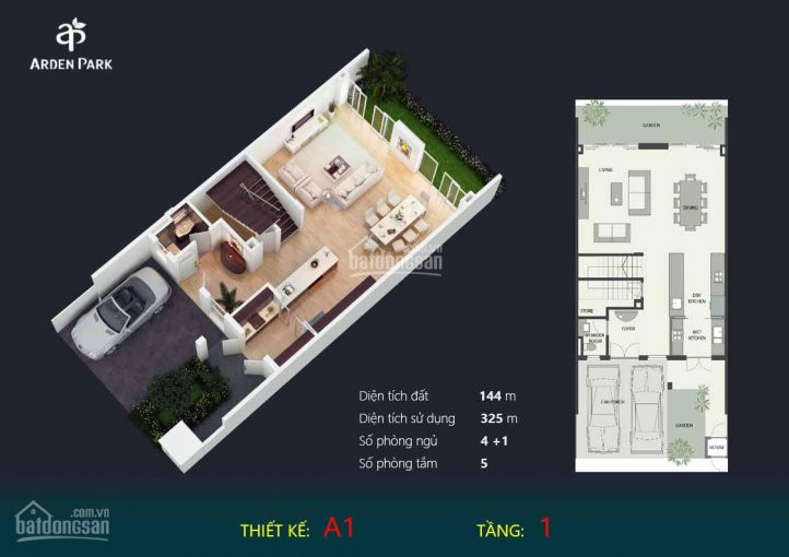 Chính Chủ Bán Nhanh 50tr/m2 Biệt Thự Arden Park Hà Nội Garden Villa, đã Có Sổ, đã Hoàn Thiện Và Ngăn Phòng 2