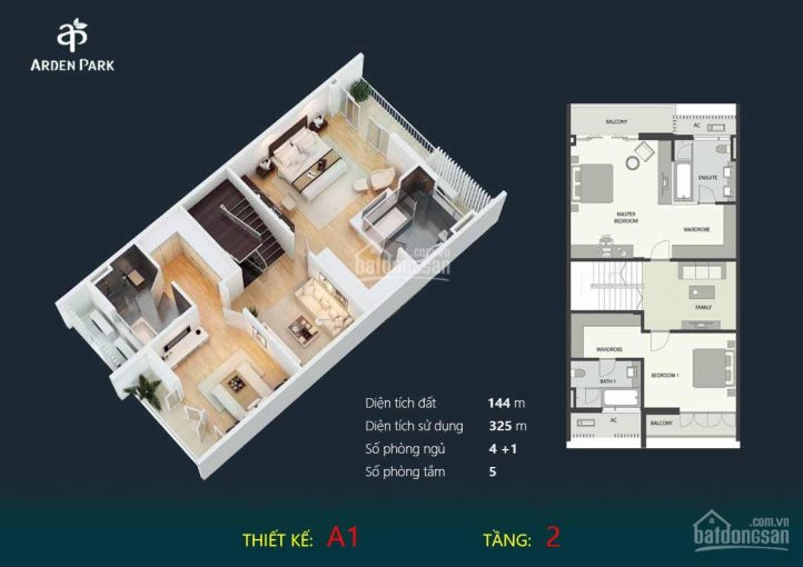 Chính Chủ Bán Nhanh 50tr/m2 Biệt Thự Arden Park Hà Nội Garden Villa, đã Có Sổ, đã Hoàn Thiện Và Ngăn Phòng 3