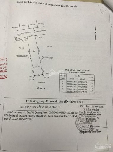 Chính Chủ Bán Nhanh 78m2 đất Mặt Tiền Hxh 1/, Cách đường Hiệp Bình 20m, Pvđ 100m, P Hiệp Bình Chánh 3