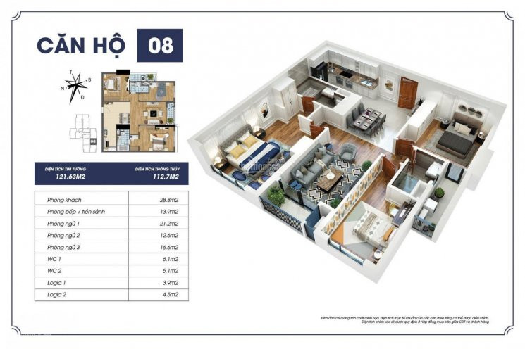 Chính Chủ Bán Nhanh Căn Hộ Goldmark City 3pn 121m2 Nội Thất đầy đủ Chỉ Cần đóng 30% Gtch Nhận Nhà ở Ngay 2