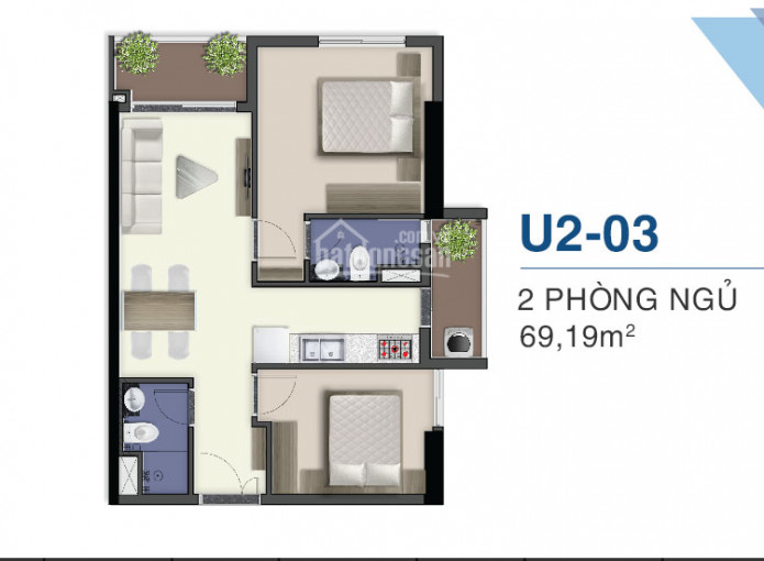 Chính Chủ Bán Nhanh Căn U2-34-03 Căn Góc Tầng Cao View Hồ Bơi  69,19m2, Chênh Lệch Thấp, Lh 0938234510 2