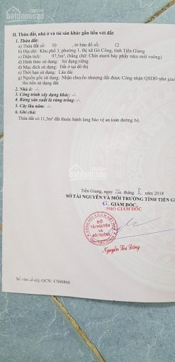 Chính Chủ Bán Nhanh đất đường Phạm Ngũ Lão, Phường 1, Tx Gò Công 1