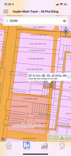 Chính Chủ Bán Nhanh đất Thổ Cư 100% đường ô Tô Cách Quận 2 Tp Hcm 6 Km (giá 8,6 Triệu/m2) (tờ 35 Thửa 86 Phú đông) 1