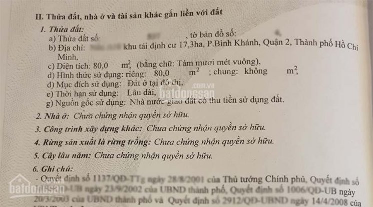 Chính Chủ Bán Nhanh Nhà Khu Tái định Cư 173ha, Bình Khánh, Q2 Dt: 80m2, Giá Tốt Thương Lượng, Lh 0903 652 452 3