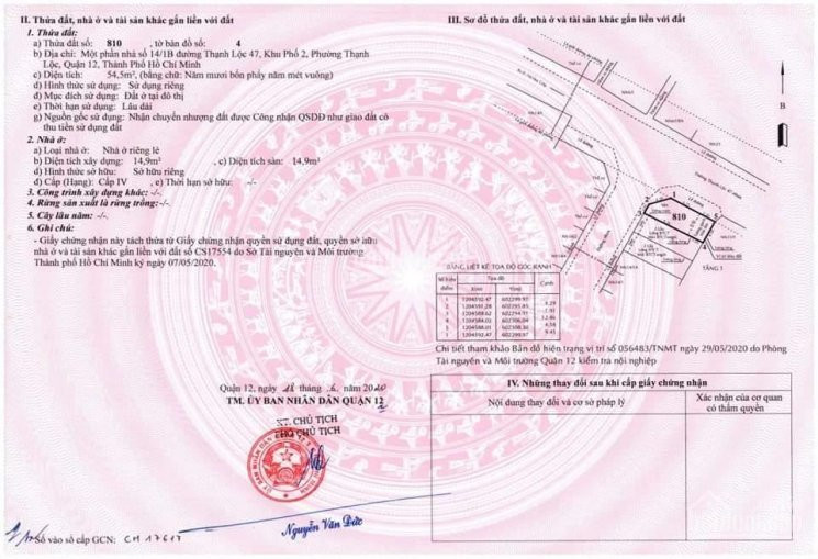 Chính Chủ Cần Bán 2 Lô đất Góc Mặt Tiền Thạnh Lộc 47, Q12, Hcm 3 Tỷ 350 Triệu/1 Lô 4