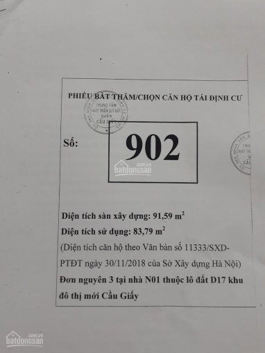 Chính Chủ Cần Bán Căn Hộ Tái định Cư Giá Rẻ Chỉ 26 Tỷ Trần Thái Tông, Cầu Giấy, Hà Nội 1