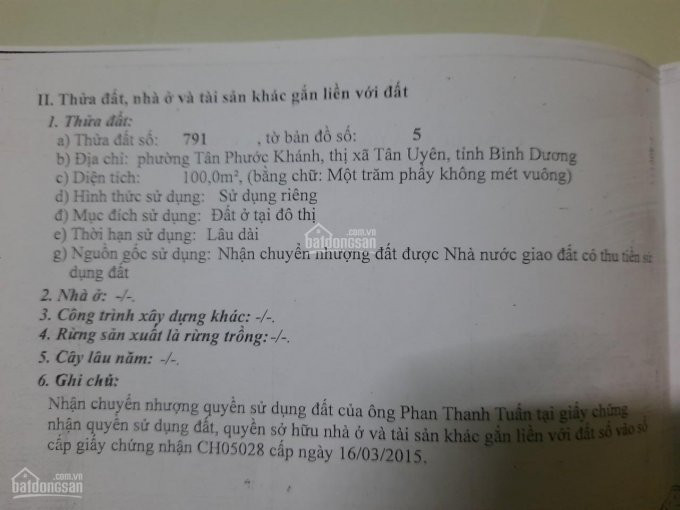 Chính Chủ Cần Bán đất Phường Tân Phước Khánh, Tân Uyên, Bình Dương 3