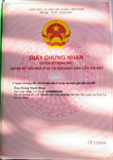 Chính Chủ Cần Bán Gấp đất Hẻm 6m Tại Bình Hưng Hòa B - Quận Bình Tân- Tp Hcm 4